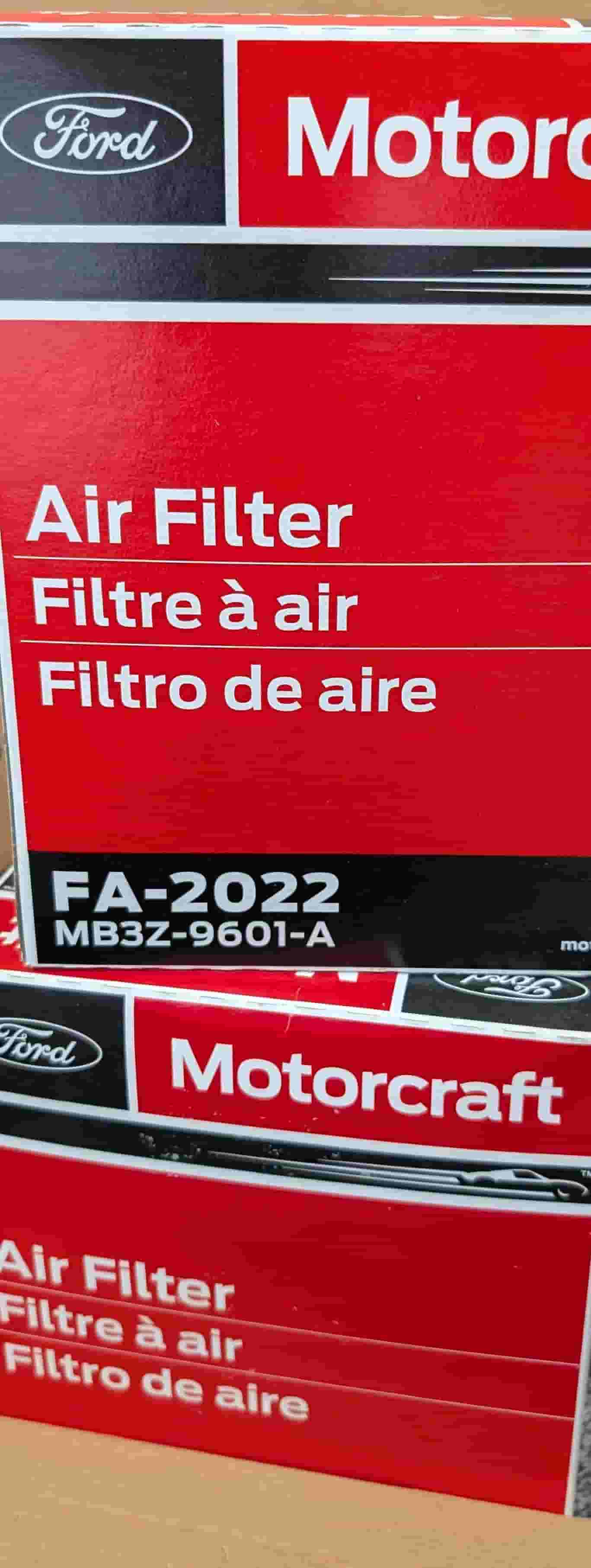 2 original machine air filters from Motorcraft