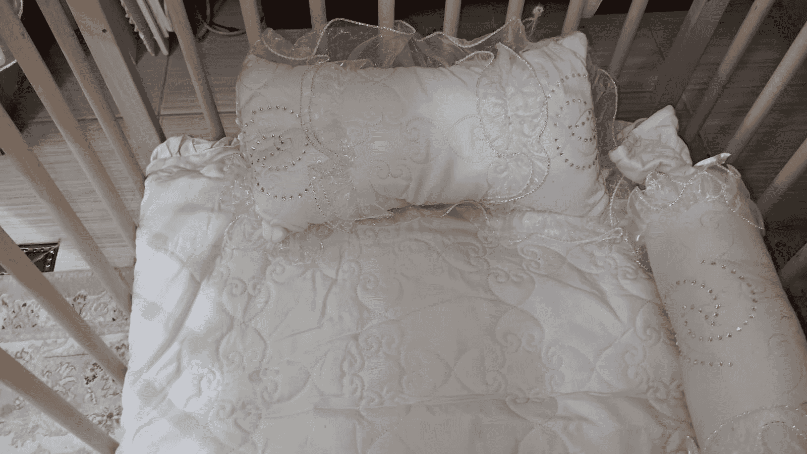 Ikea beech wood baby bed