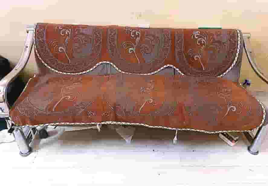 3 seater steel sofa with chairs for sale